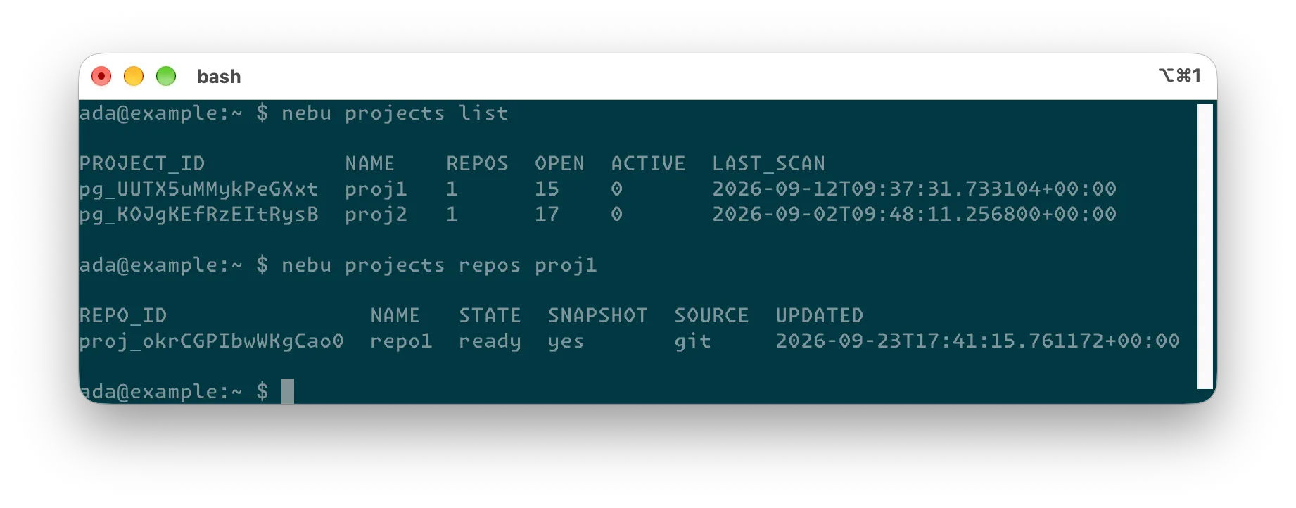 Find projects and repos