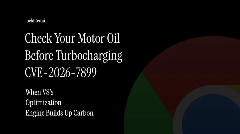 Check Your Motor Oil Before Turbocharging: CVE-2026-7899, When V8's Optimization Engine Builds Up Carbon